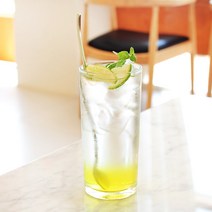 심플 홈카페 유리잔 아이스커피잔 유리컵 6P세트, 6개입, 01.레몬글라스6P