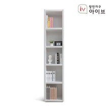 장인가구 아이브 마카롱 400 5단 오픈형 책장, 화이트