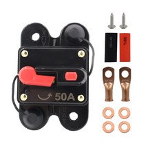 카오디오 블루투스12-24V DC 자동차 보트 인라인 회로 차단기 퓨즈 방수 카플레이어 시스템 50A 80A 100A, 04 50A