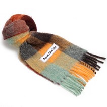 Acne Studios 아크네스튜디오 22FW 아크네 로고 라지 체크 머플러 CA0084 BO9, 단품없음