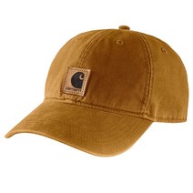 Carhartt 남성용 캔버스 캡모자 아스팔트 OFA, One Size, Carhartt Brown