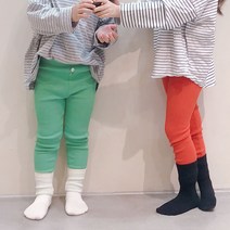 어나덜드림 단추 골지 레깅스 유아 아동 남아 여아 키즈 공용 쫄바지 가을 봄