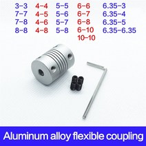커플링 CNC 모터 조 샤프트 플렉시블 1PC MINGPING (Size : 6.35mm 4mm), 04 4mm 6mm
