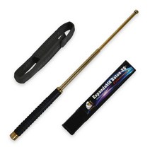 수리스타 호신용 삼단봉 + 허리힙색용 고정 케이스 + 플라스틱 이중 케이스, 골드