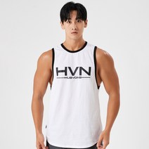 허그본 빅로고 HVN 민소매 헬스나시
