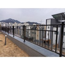 전원주택 난간 울타리 디자인 휀스 (EU-F03) 정원 보강토 안전난간 꾸미기, W1950XH1200(버전), 기둥H1200(버전)