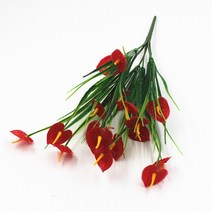 영플랜츠 수초 발리스네리아 나자스말 붕어마름 개구리밥 생이가래 7포크 앤두륨 인공 식물 녹색 냄비 홈, 01 빨간