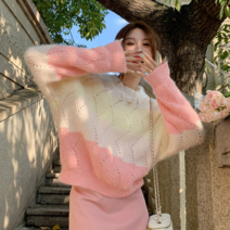 하젤 피케니 라운드 무지개 펄니트_W2105