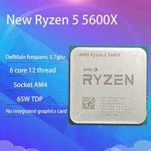 파워딜 새로운 AMD Ryzen 5 5600X 3.7 GHz 6 코어 12 스레드 CPU 프로세서 7nm 65L3 = 32M100-00000065 슬, 한개옵션0