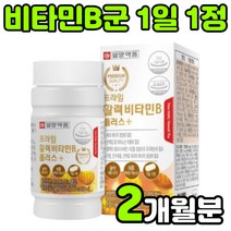 일양약품 남자 여성 멀티 종합 바이타민 비타민 비 비군 비원 B1 B2 B3 B5 B6 B7 B12 VITAMIN B 컴플렉스 콤플렉스 B-COMPLEX 복합체 복합제 영양제 추천, 1박스(2개월분)