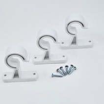 굿즈팡팡 커튼봉 봉브라켓 25mm, (1세트3개입)x10개, 화이트