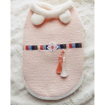 [로얄설빔] 애기앤비기 강아지 양면 보아털 배자 멍멍이 설날 한복, 선택없음, 멜란지