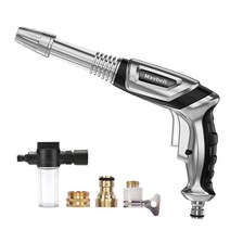 스노우폼건 new high pressure washer water gun garden hose 노즐 스프레이 물 hidrolavadora foam pot car washing, 노란색