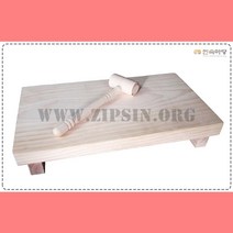 민속마당 미니떡메세트(미니떡판세트) 50~80cm 미니떡판1+미니떡메1