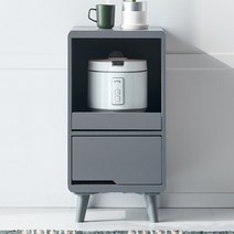 피아스 주방 해피가구 틈새 밥솥 수납장 400, A형-화이트오크