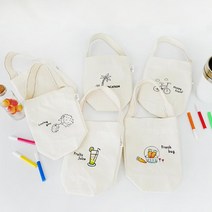 물병 보관용 일러스트 에코백 꾸미기 캠핑가방 DIY에코백 창작놀이 가방만들기 DIY