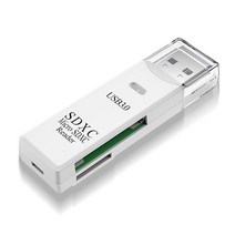 카드리더기 usb sd card USB 3.0 마이크로 SD TF 카드 메모리 리더 2 인 1 리더기, 02 white