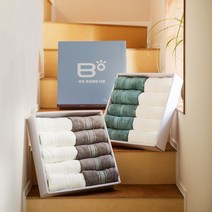 비오 프리미엄 뱀부 타월 호텔식 수건 200g 10장, 크림화이트5장+민트블루5장