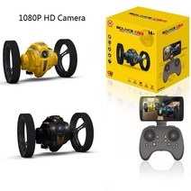 RC카 플렉시블 휠 회전 LED 야간경량 바운스 로봇 24G 점프카 NO 카메라 또는 WIFI 20mp 1:10RC카, 07 With WIFI camera