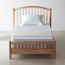 더식스 그레타침대 친환경 원목침대 슈퍼싱글 침대프레임, 7.코브+양면더블매트세트, 오크