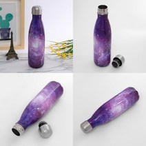마트498 보온병 500ml 퍼플 스테인리스텀블러 캠핑용 기념품제작 예쁜텀블러 아이물병 등산물통 행사사은품 보냉