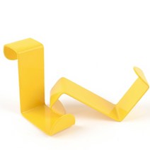 다용도 주방 욕실 문 모자 정리 행거 걸이 2P 옐로우