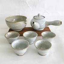 분청 무지 재유 5인 다기세트