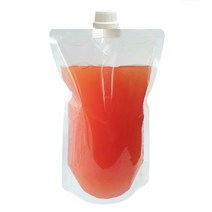 생활을그리다 음료 투명 스파우트 파우치 15 x 23 cm 600ml, 25개