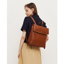 21FW [populet]브라운 로고배색 가죽 백팩 WIBA1F405W2
