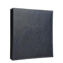 웨딩앨범 포토앨범 200 PU 사진 8X6 인치203X152cm 플러그인 블랙 내부 페이지 결혼식 가족 여행 기념 도서, black