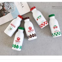 서울우유 레트로 텀블러 빈티지 보틀 미니 350ml, 헬로우앙팡 그린