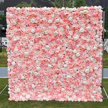 화이트 버건디 장미 모란 롤업 천 5D 꽃 벽 패브릭 걸이식 커튼 녹색 식물 벽 파티 웨딩 배경 장식 소품, 125.A25 - 2.4mX2.4m