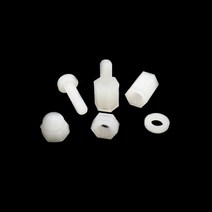 PA66 나이론 M3 서포트볼트 너트 지지대볼트 너트 PCB서포트, 지지대볼트 M3x11+6(19개)