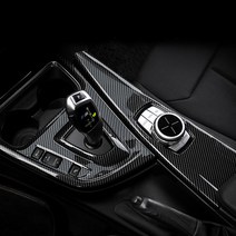 트루파츠 BMW 3시리즈 F30 기어패널 아이드라이브 전면 커버 몰딩-카본 수전사 1PCS, 3시리즈 기어패널 아이드라이브 전면 카본수전사