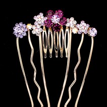 모아콤 보테 st017 라인 - 왕꽃 (골드) 수공예 머리핀 쉬운 올림머리 돌돌말아꽂기 특허상품 일본수출 뒤꽂이 장식 가능 웨딩 혼주 한복머리