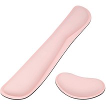 고품질 메모리폼 마우스 키보드 손목받침대 팜레스트 노트북 손목보호대 쿠션 (가죽재질) 핑크 민트, 4.키보드 손목보호패드:민트