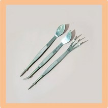 고급 원예용 키코아 스텐 핀셋 다육식물 관엽식물 집게 분갈이 용품 다육이 도구, 양방향 갈퀴형 핀셋, 1개
