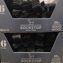 SOCKSTOP 남성 울양말 6족