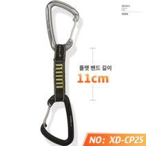 암벽등반 카라비너 퀵드로우 도르레 산업 경량 구조 거벽 빙벽 슬링 등산장비, XDCP25 플랫밴드길이11CM, 1개