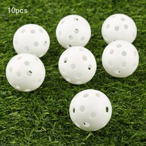 스크린골프메모리폼 Gohntee 10Ps 41mm 골프 훈련 공 플라스틱 흐름 구멍 야외 연습 액세서리, 01 White