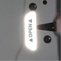 차량용 도어오픈 반사스터커 안전 스터커 YF 스포츠카 IG 더뉴K5 티볼리 쏘나타 K7 그랜저HG 쏘렌토MQ4 아반떼MD 올뉴모닝 k7 투싼NX4 셀프다이 레이, 1개, 형광그린