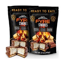 미식가 스모어 수제 밀크 초콜릿 그레이엄 크래커 구운 마시멜로 사탕 먹 준비가 되었. Smore 쿠키 바(Smores Kit Maker Caddy Sticks 또는 Fire Pit