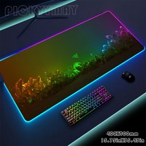 Razer RGB 마우스 패드 게임용 LED 매트 키보드 미끄럼 방지 책상 XXL 발광 러그, [01] 350x600x3mm, [05] SS RA (12)