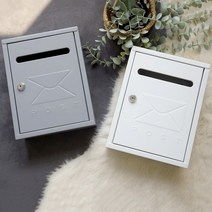 벽걸이우체통 철제 우편함 벽걸이 우체함, 벽걸이우편함 - 그레이