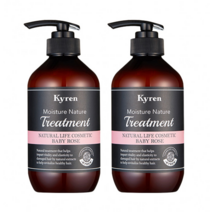 키렌 모이스처 네이처 샴푸 트리트먼트 세트 베이비로즈향 500ml, 샴푸+트리트먼트, 1세트