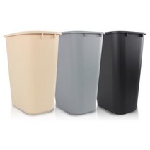 아트박스/진성 회전 PP 휴지통 40L /스윙/쓰레기통, 블랙, 옵션선택:블랙