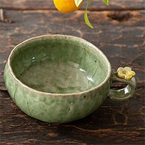 토비 그랑드 그린 커피잔 2호 (대), 단색