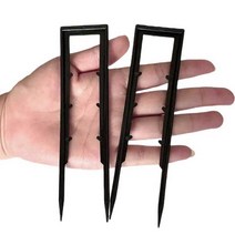 플라스틱U자형 제초 매트 멀칭고정핀 하우스 자재, 플라스틱 U자 - 15cm - 100개