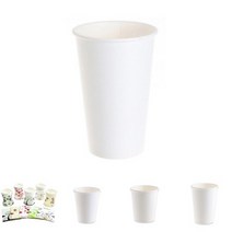 코코비아 용량 470ml) 테이크아웃 무지 종이컵 100개 일회용큰종이컵두꺼운종이컵대용량종이컵커피종이컵, (용량 470ml) 테이크아웃 무지
