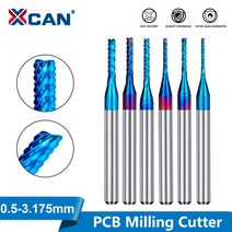 pcb 금속 절단 가공XCAN-카바이드 옥수수 엔드밀 0.5-3.175mm 생크 PCB 밀링 커터 나노 블루 코팅 CNC 커, 13 2.0mm